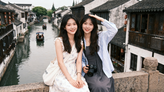 Reisefotografie in der Touristenattraktion von Zhujiajiao, Shanghai[Vor-Ort-Sammlung [vollständig bearbeitet] exquisite Fotoreisen mit Eltern-Kind-Fotos von Paare und Freundinnen]