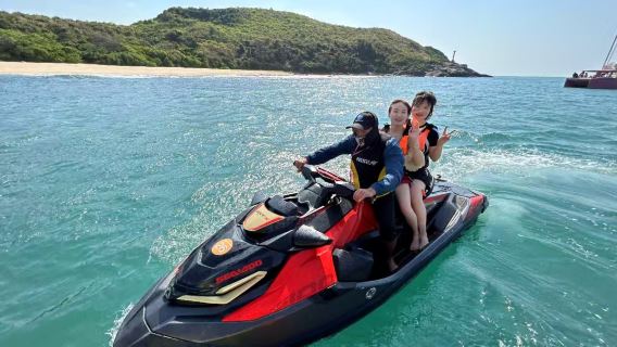 [Recomendado por muchos viajeros] 6 actividades marítimas en Dadonghai: dragón acuático + parasailing + superdeportivo marítimo + moto acuática + patito amarillo + pez volador grande | Todas las divertidas actividades con un solo boleto