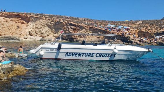 Sliema: Boat Trip to Comino Blue Lagoon, Gozo, and Caves