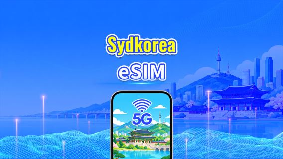 Sydkorea 5G eSIM | Dubbla nätverk | Dagligt/totalt datapaket | 1–30 dagar | 24-timmars debitering | QR-kod
