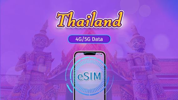 Thailand | 5G eSIM | Tagespass/Gesamtpaket | 24-Stunden Abrechnung | 1–30 Tage | QR-Code