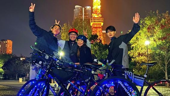 Tokyo: Chuyến tham quan bằng xe đạp ban đêm kéo dài 2 giờ khám phá những viên ngọc ẩn giấu của thành phố