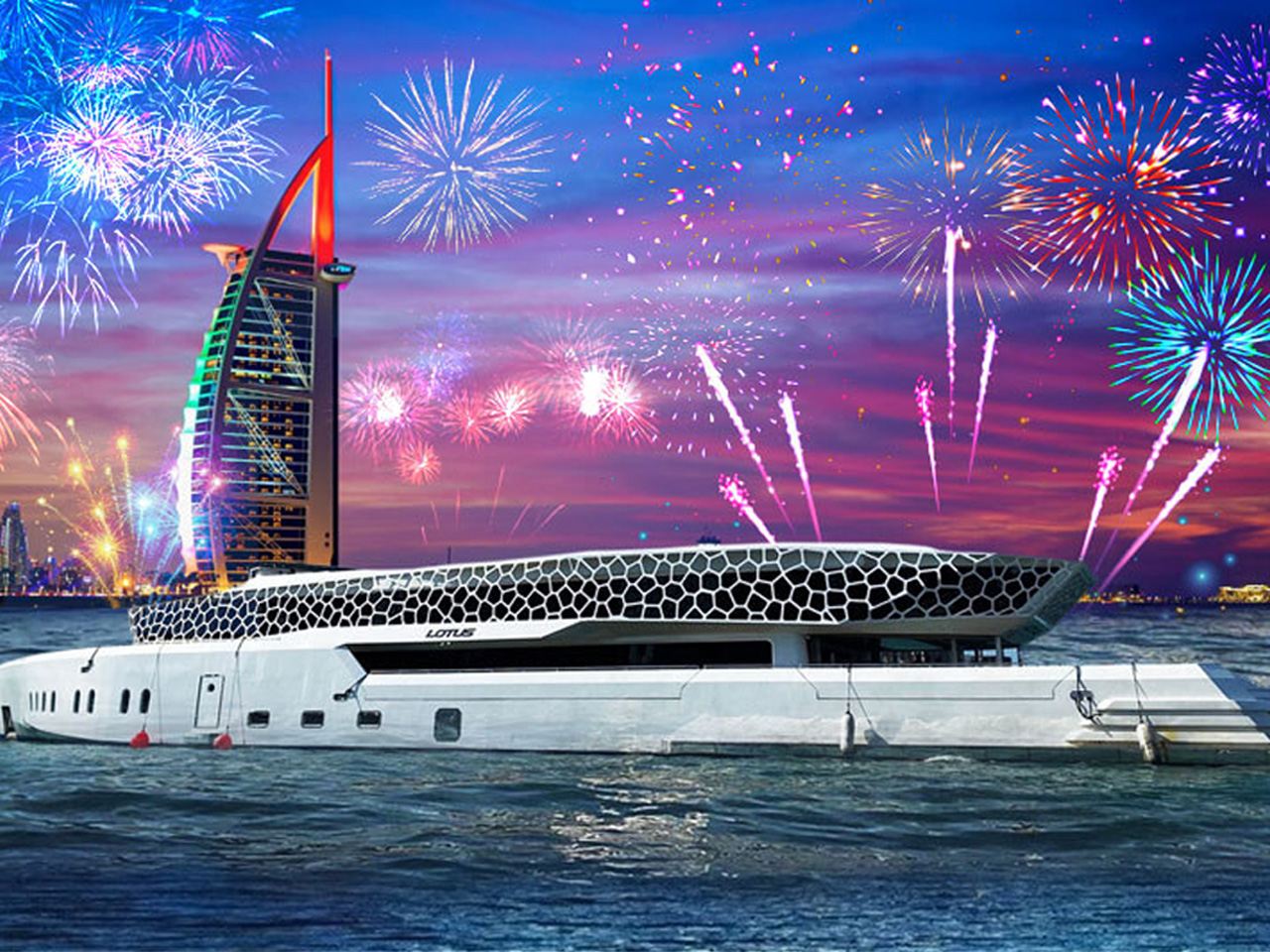 【Lotus Royale Cruise Yatch】蓮花號巨型遊輪遊艇巡遊棕櫚島夜光-浪漫海上觀光-自助晚餐Mega Yatch(Lotus)