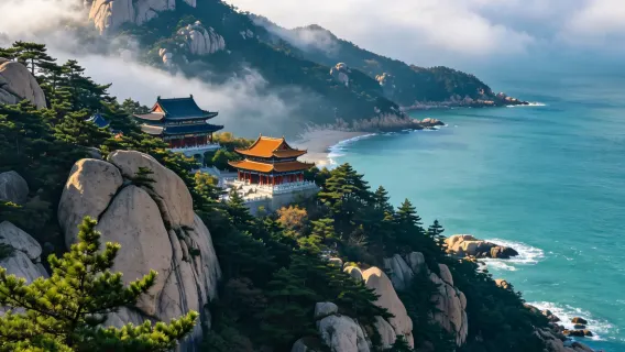 Private Group Tour | Laoshan + Taiqing Scenic Area One-Day Tour [Door-to-Door Pickup and Drop-off + Complimentary Beachcombing Experience]