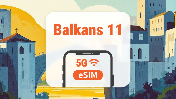 Balkans 11 Countries 5G eSIM | All AI & TikTok | 1–30 Days | QR Code