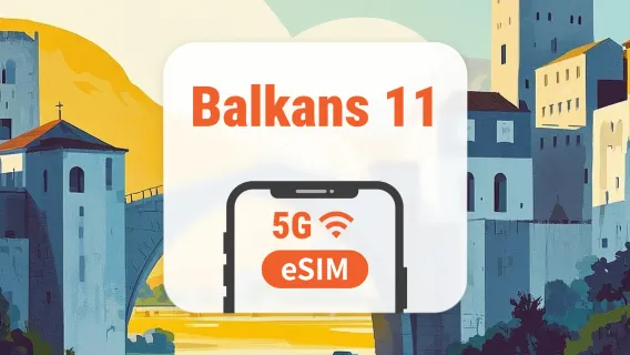 Balkans 11 Countries 5G eSIM | All AI & TikTok | 1–30 Days | QR Code