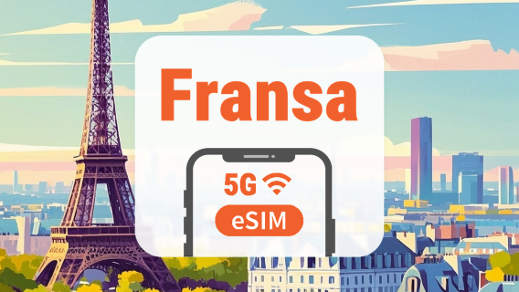 Fransa 5G eSIM | Çift Şebeke • Tüm AI & TikTok | 1–30 Gün | QR Kod