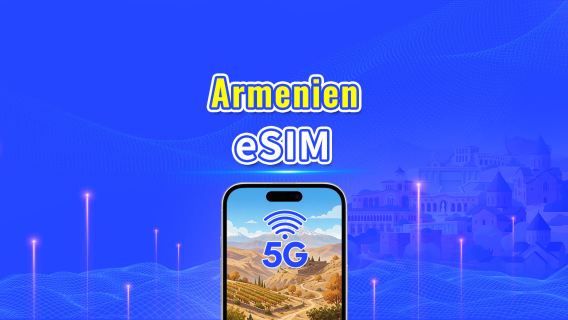 Armenien 5G eSIM | Duales Netz | AI & TikTok bereit | Tägliches/Gesamt-Datenpaket | 1–30 Tage | 24-Stunden-Abrechnung | QR-Code