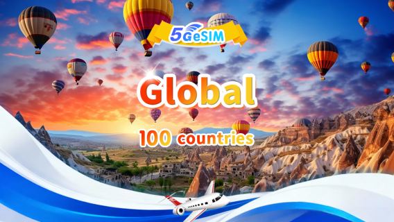 Global (100 countries) 4G/5G eSIM | DayPass/Total | 500MB/day - 30GB Total Data | 1-30 days | 24-hour billing | QR code