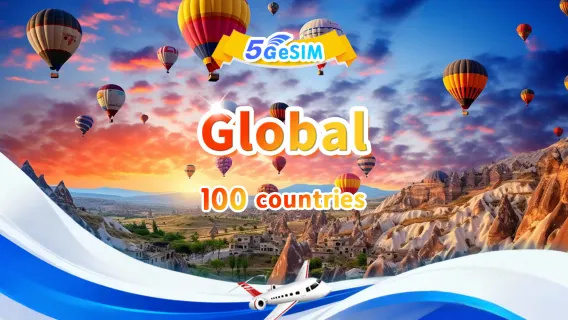 Global (100 countries) 4G/5G eSIM | DayPass/Total | 500MB/day - 30GB Total Data | 1-30 days | 24-hour billing | QR code