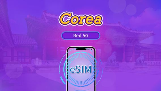 Corea del Sur | eSIM 5G | Pase diario/Paquete total | Facturación cada 24 horas | 1-30 días | Código QR
