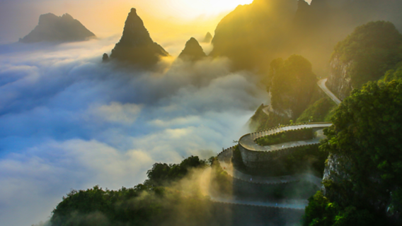 Tagesausflug mit privater Tour durch Zhangjiajie: Nationalpark Zhangjiajie und Aufführung „Charming Xiangxi“.