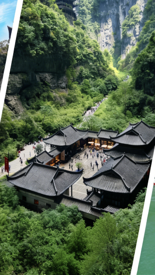 สามสะพานสวรรค์+เมืองแห่งความเจริญ+หอศิลป์แม่น้ำอู๋เจียง ล่องเรือชมวิว 1 ชั่วโมงรวมตั๋วเรือ ทัวร์ 1 วัน