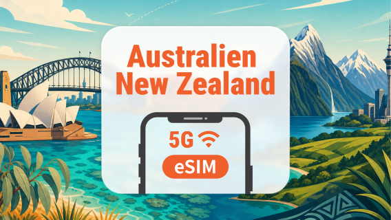Australien & New Zealand 5G eSIM | Alle AI & TikTok | 1–30 dage | QR-kode