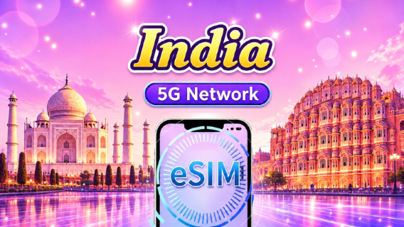 India | 5G/4G eSIM | Daily/Data Package | Natural Day Billing | 1-30 Days | QR Code