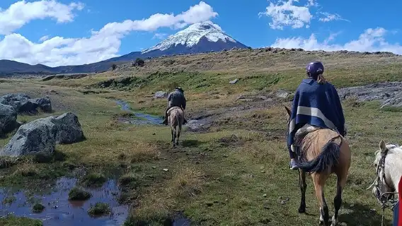 Cotopaxi volcano horseback ride and hike Private tour