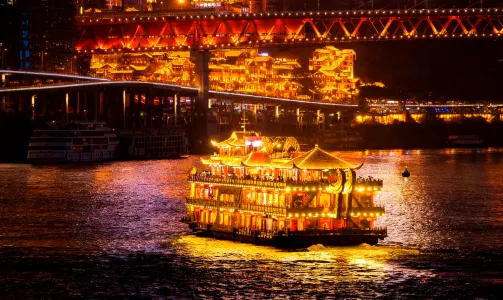 重慶兩江遊-洪崖洞民俗風貌區碼頭/朝天門碼頭(重慶夜景+感受江城風情)