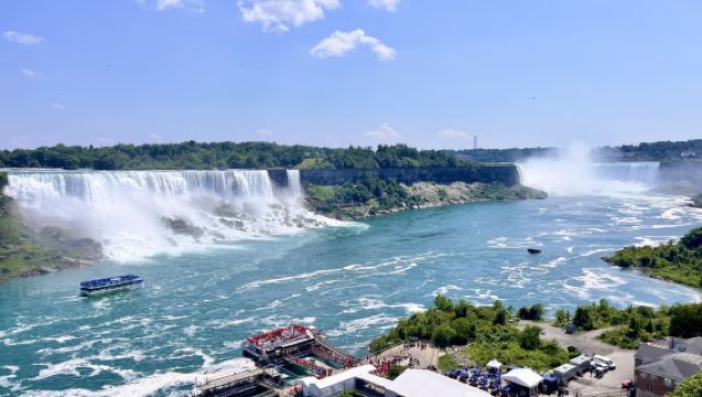 美國布法羅來回-尼亞加拉大瀑布-霧中少女號遊船【市區酒店接送】