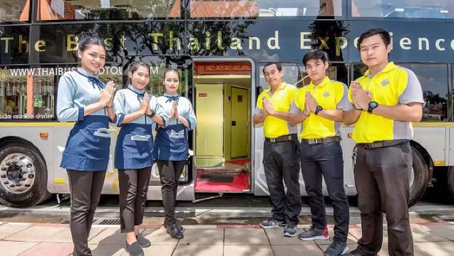 Culinaire ervaring met de toeristenbus in Bangkok (authentieke Thaise smaken + panoramisch stadszicht + populaire bus + meeslepende uitzichten)