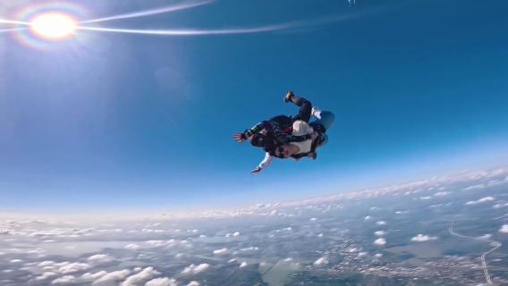 山西太原赫茲4000米直升機跳傘雙人高空跳傘【4000米自由落體+專業高清視頻拍攝+視頻剪輯】