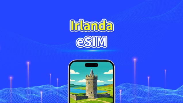 eSIM dell'Irlanda | 4G/5G | rete ad alta velocità | Pacchetto dati giornaliero/totale | Fatturazione 24 ore | 1-30 giorni | codice QR