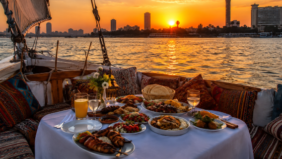 Private Felucca Ride on the Nile with Egyptian Dinner & Sunset Views