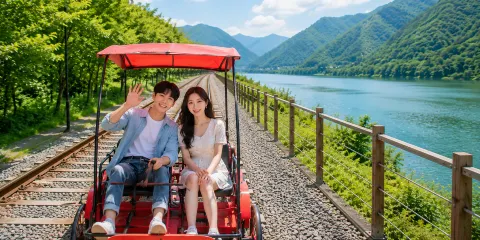 韓國|南怡島+小法國村&小義大利村+金裕貞江村鐵路自行車 一日遊|韓劇取景地・歐風童話村|首爾出發・專業中英導遊隨行