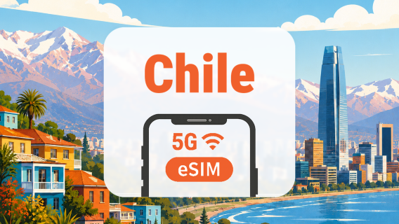 Chile 5G eSIM | Doble Red • Apps de IA y TikTok | 1–30 Días | Código QR