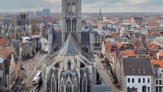 Brussels Belgium - Pusat bandar Gent + Menara loceng + Istana Count - Boleh disesuaikan tanpa risau