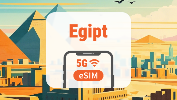 Egipt 5G eSIM | Potrójna sieć • Wszystkie AI & TikTok | 1–30 dni | Kod QR