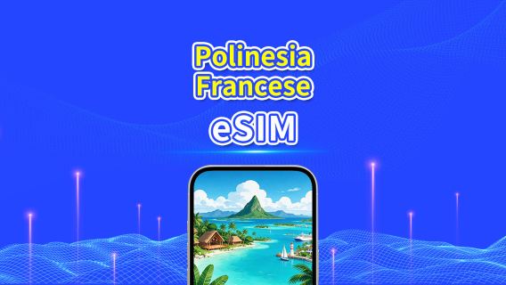 Polinesia francese eSIM | 4G | Pacchetto giornaliero/di dati | Addebito ogni 24 ore | 5-30 giorni | QR code