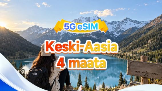 Keski-Aasian neljän maan 5G/4G eSIM | Moniverkko · Tukee kaikkia AI&TikTok | 500 MB/päivä - yhteensä 100 GB | 24 tunnin laskutus | QR-koodi