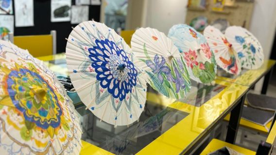 油紙傘絵付け体験