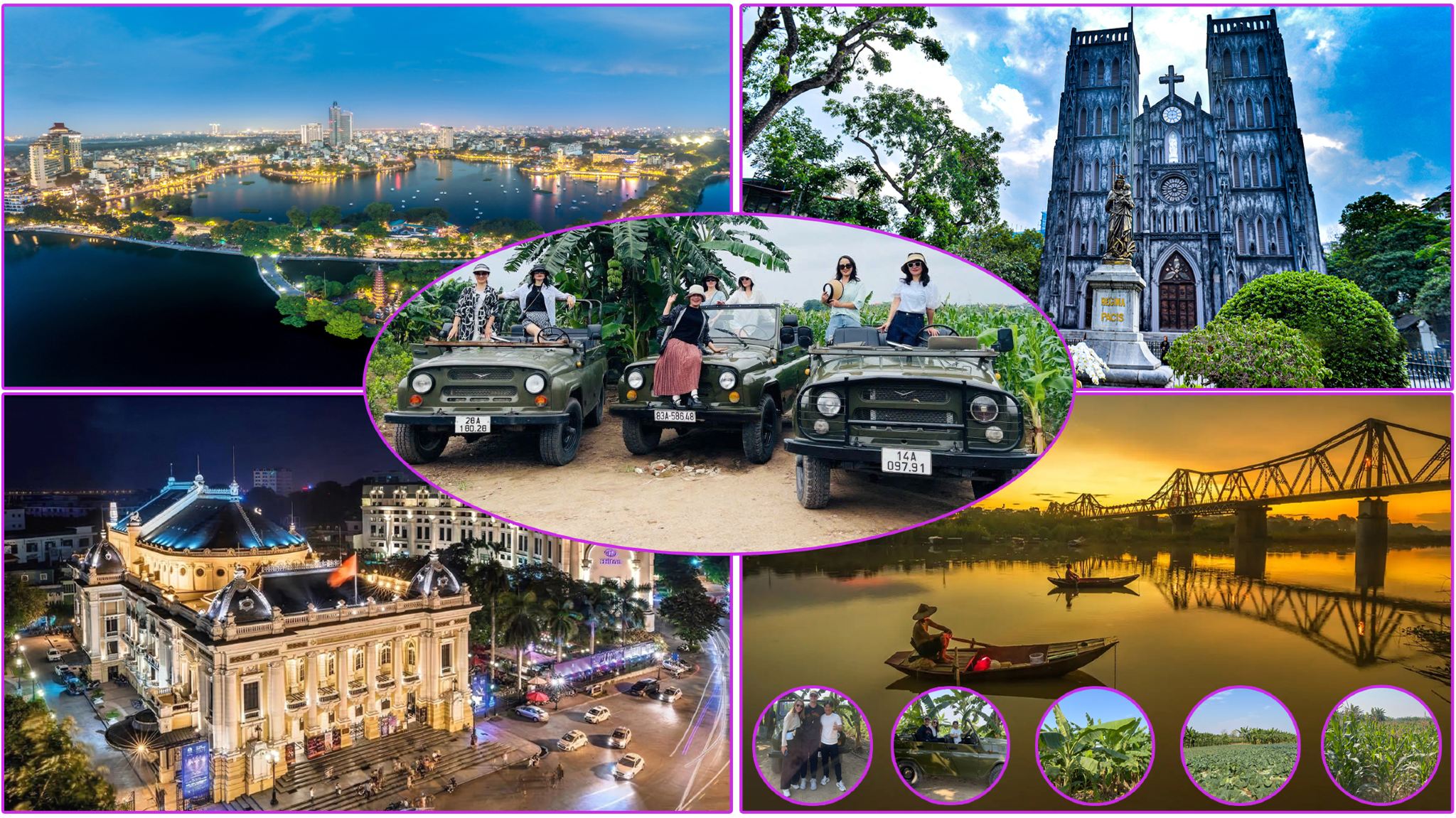 Esplorazione di Hanoi in Jeep