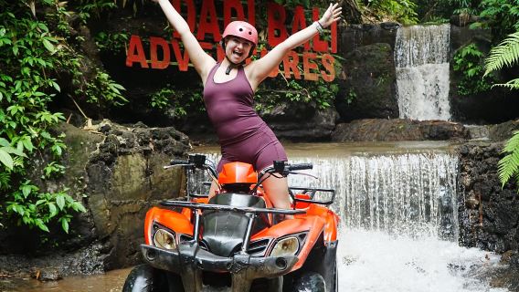 Ubud ATV-Spaß durch Gorilla-Statue, Dschungel, Schlamm, Fluss, Reisfelder & inklusive Mittagessen