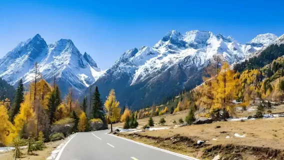 Direct bus from Chengdu city to Mount Siguniang. Enjoy a comfortable bus ride to the scenic area.