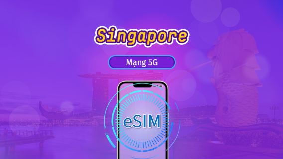 Singapore | eSIM 5G | Vé ngày/Gói tổng | Tính phí mỗi 24 giờ | 1-30 ngày | Mã QR