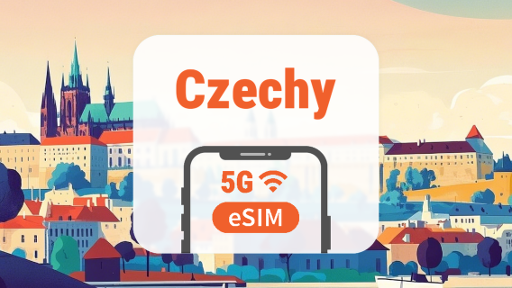 Czechy 5G eSIM | Podwójna sieć • Wszystkie AI & TikTok | 1–30 dni | Kod QR
