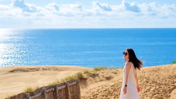 Japan Osaka + Tottori Sand Dunes + The Sand Museum + Tottori Castle ruins private charter 1-day tour