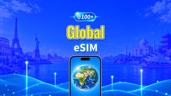 eSIM 5G/4G global | Paquete diario/Paquete de datos | Facturación cada 24 horas | 1-30 días | Código QR