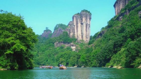 복건 개인 가이드 3일 투어 무이산 자연 풍경구 천우봉 옥소녀봉 구곡강 무이궁 호랑이 포효바위 일선 하늘 대홍포 풍경명승지 워터커튼 동굴