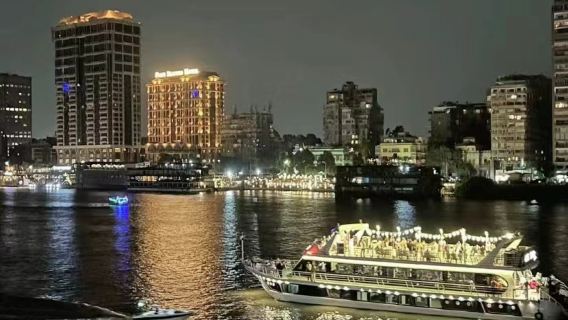 Du thuyền đêm trên Sông Nin Cairo Ai Cập/Múa bụng/buffet tối/Đưa đón khách sạn/Tàu Pharaoh nổi tiếng