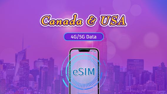 Canada e Stati Uniti | eSIM 5G/4G | Pass giornaliero / Pacchetto totale | Addebito al giorno naturale | 1-90 giorni | Codice QR