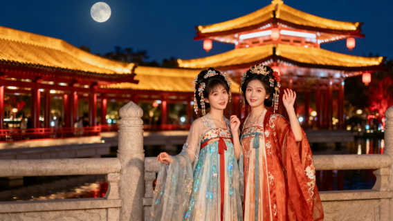 西安芙蓉園旅拍【跟拍攝影親子照情侶閨蜜兒童跟拍家庭旅拍】