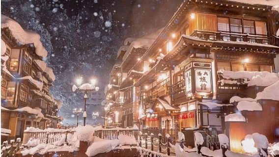 1-day tour to Sendai Ginzan Onsen + Zao Fox Village [Check in at the same hot spring house as in Spirited Away]