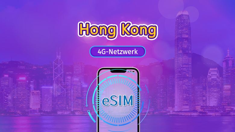 Hongkong | 4G eSIM | Tagespass / Gesamtpaket | Kalendertag | 1–30 Tage | QR-Code