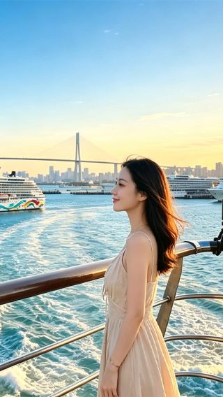 Round-trip 3-hour sightseeing cruise ticket for Shenzhen Shekou Greater Bay Area cruise to Hong Kong-Zhuhai-Macao Bridge without a pass