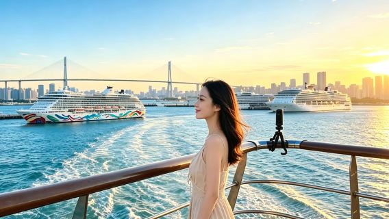 Round-trip 3-hour sightseeing cruise ticket for Shenzhen Shekou Greater Bay Area cruise to Hong Kong-Zhuhai-Macao Bridge without a pass