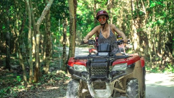 コスメル：ATVでジェイドケイバーンへ（ビーチクラブ利用＆ランチ付き）