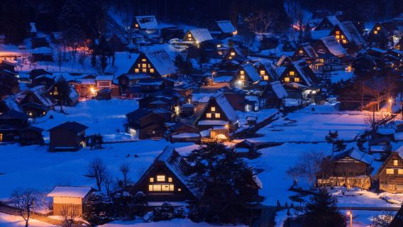 Sınırlı süreli Shirakawa-go Kış Masalı Aydınlatmalı Otobüs Turu, romantik kar köyünü keşfedin | Toyama gidiş-dönüş